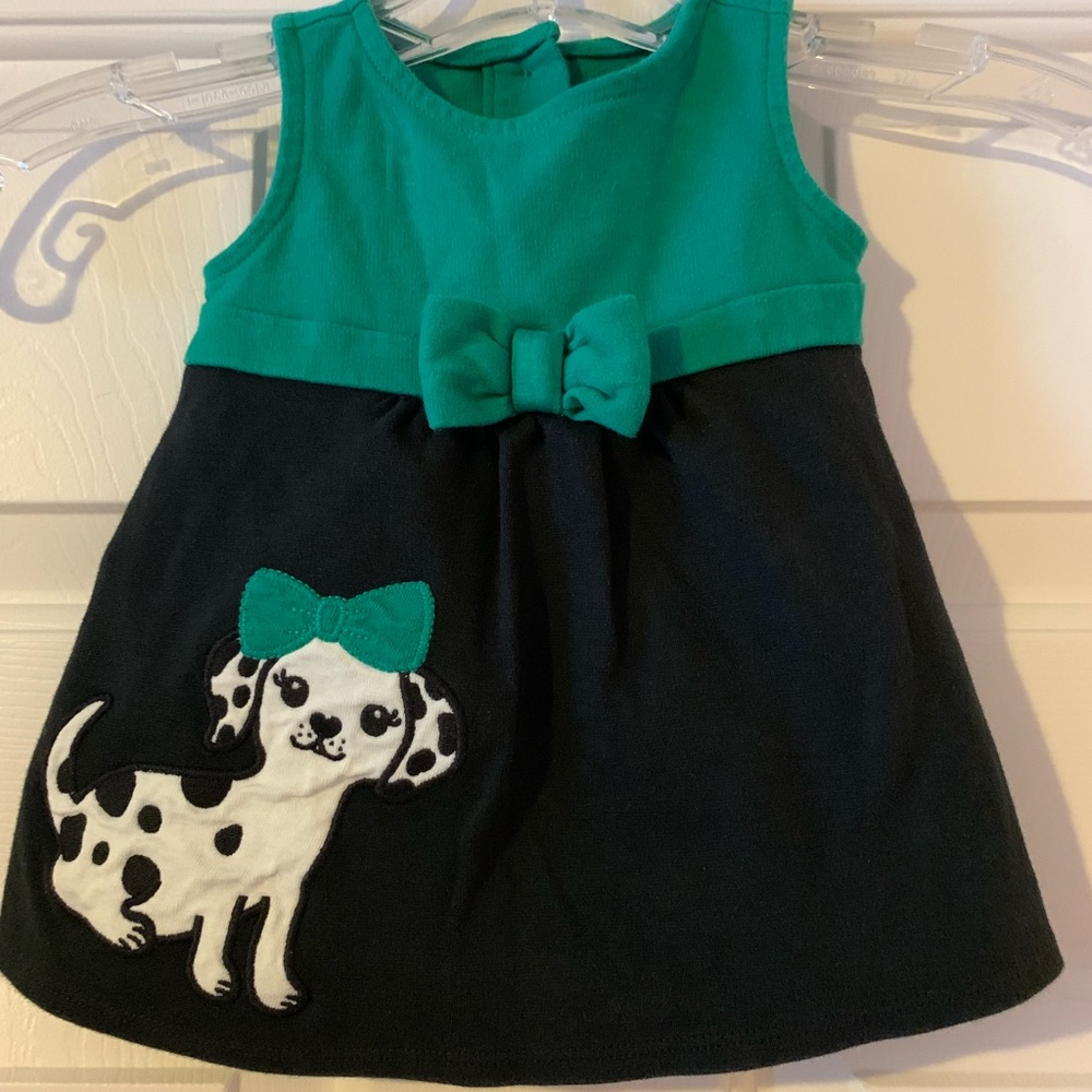 Gymboree Dress - White Dog w/ Black Spots